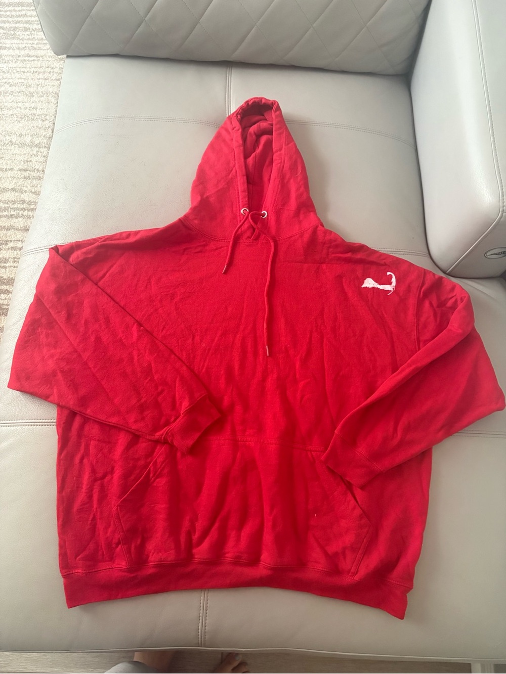 Red Hooded Men's Sweatshirt